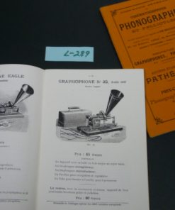 L-289 Soft-Cover FRENCH Phonographs. 1898 edition