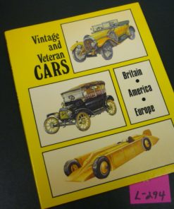 L-294 Book: Vintage and Veteran CARS. 1973