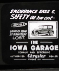 M-262 Advertising Slide for 1920's Projector