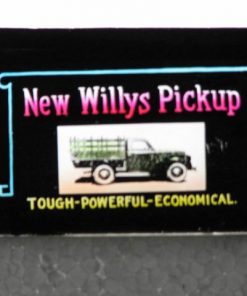 M-268 Advertising Slide showing a WILLYS PICKUP for 1920's Proje