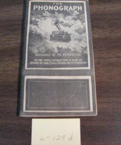 L-129d  THE PHONOGRAPH (Edison) "Fall Season 1900"