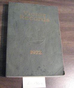 L-136c  VICTOR RECORDS Catalog, 1922