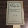 L-136g  "Last Day Programs" by Gladys Lloyd, 1926