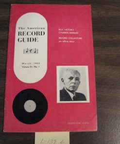 L-139b  "The American RECORD GUIDE", March 1955
