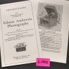 instructions for edison amberola phonograph