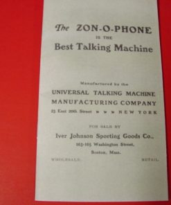 L-205 Zonophone Booklet: "The Zon-O-Phone is the Best Talking Ma