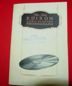 L-208 Booklet: Edison Long-Playing Phonographs