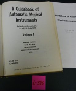L-380 Guidebook of Automatic Musical Instruments, Volume I, by Q