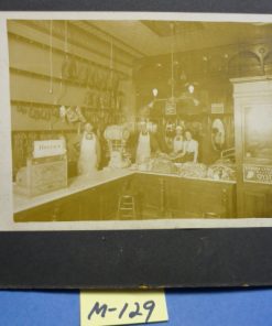 M-129 Antique Photo of Butcher Shop