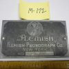 M-172 ID Plate: Flemish Phonograph Company