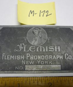 M-172 ID Plate: Flemish Phonograph Company