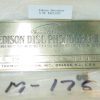 M-175 Metal ID Plate: Edison S 19