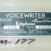 M-177 Metal ID Plate: Edison VOICEWRITER Ediphone Model 74000