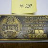 M-200 ID Plate: Cheney, Style 3