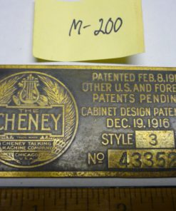 M-200 ID Plate: Cheney, Style 3
