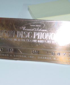 M-202 Edison C-19 metal ID plate