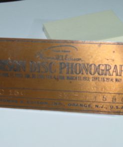 M-204 Edison C-150 metal ID plate