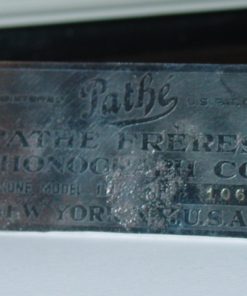 M-212b Pathe Pathephone Model 110 metal ID plate