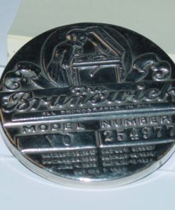 M-213 Brunswick Model YO or Model 210 metal ID plate