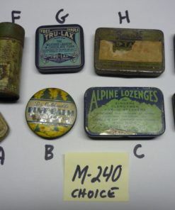 M-240 "Antique" Medicine Tins, Choice!