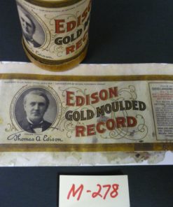 M-278 Cylinder Box Label "Edison Gold Moulded"