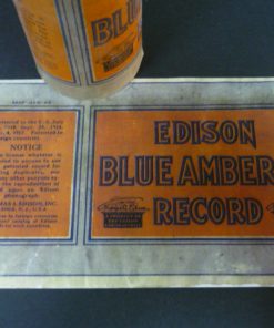 M-278b  Cylinder Box Label "Edison Blue Amberol Record