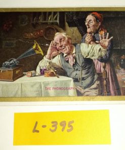 L-395 OLD COUPLE enjoying Phonograph